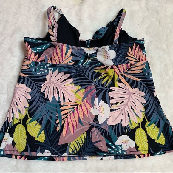 Raisins Curve Plus Size Whitehaven Bloom Underwire Aries Tankini Swim Top 22W - Picture 6 of 7